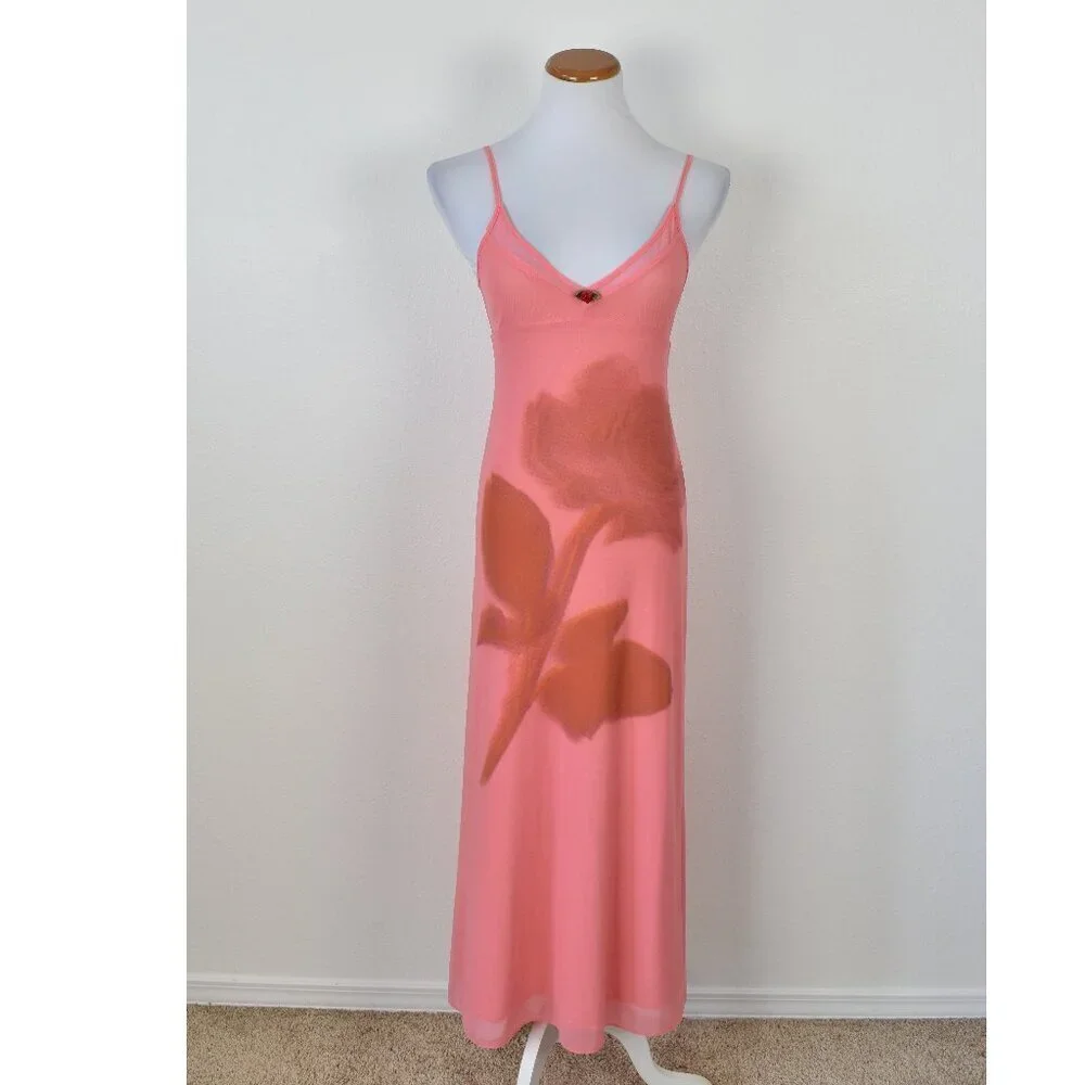 Kimchi Blue Ginnie Printed Mesh Midi Floral Slip Dress - XS - Picture 1 of 9